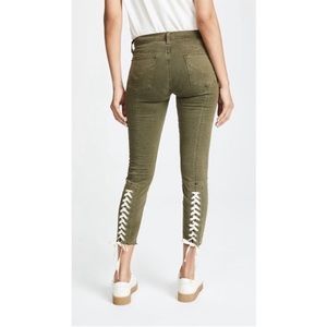 Hudson Midrise Nico Lace Up Skinny Jeans